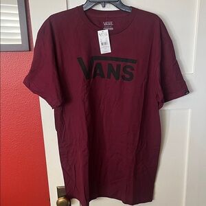 Vans Men's Maroon Short Sleeve Tee